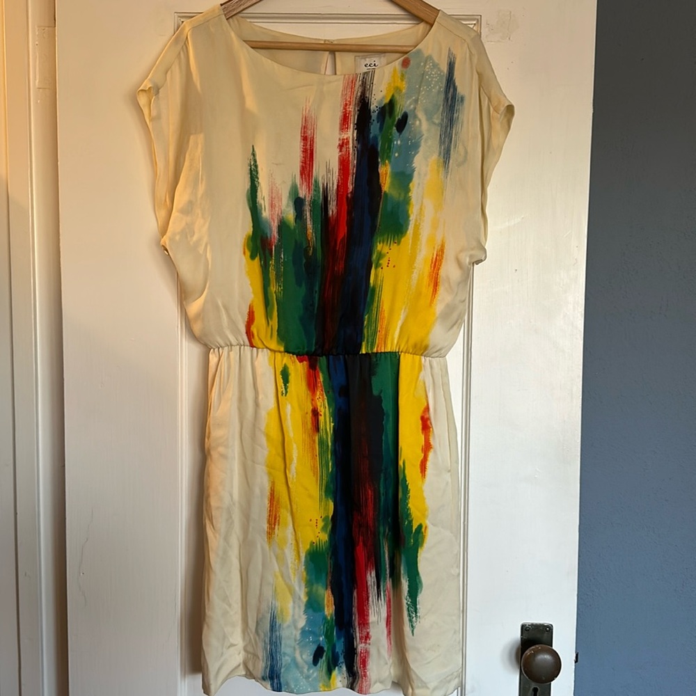 Silk water color painted dress